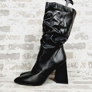 NEW DV Dolce Vita Women's Wandah Black Slouch Dress Boots O422